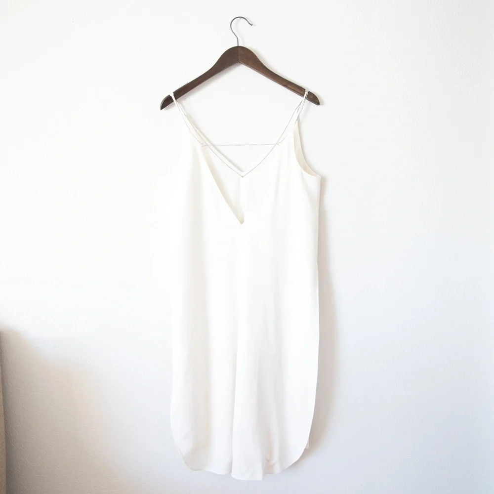 T by Alexander Wang Chain Stretch Crepe Slipdress - Picture 4 of 9